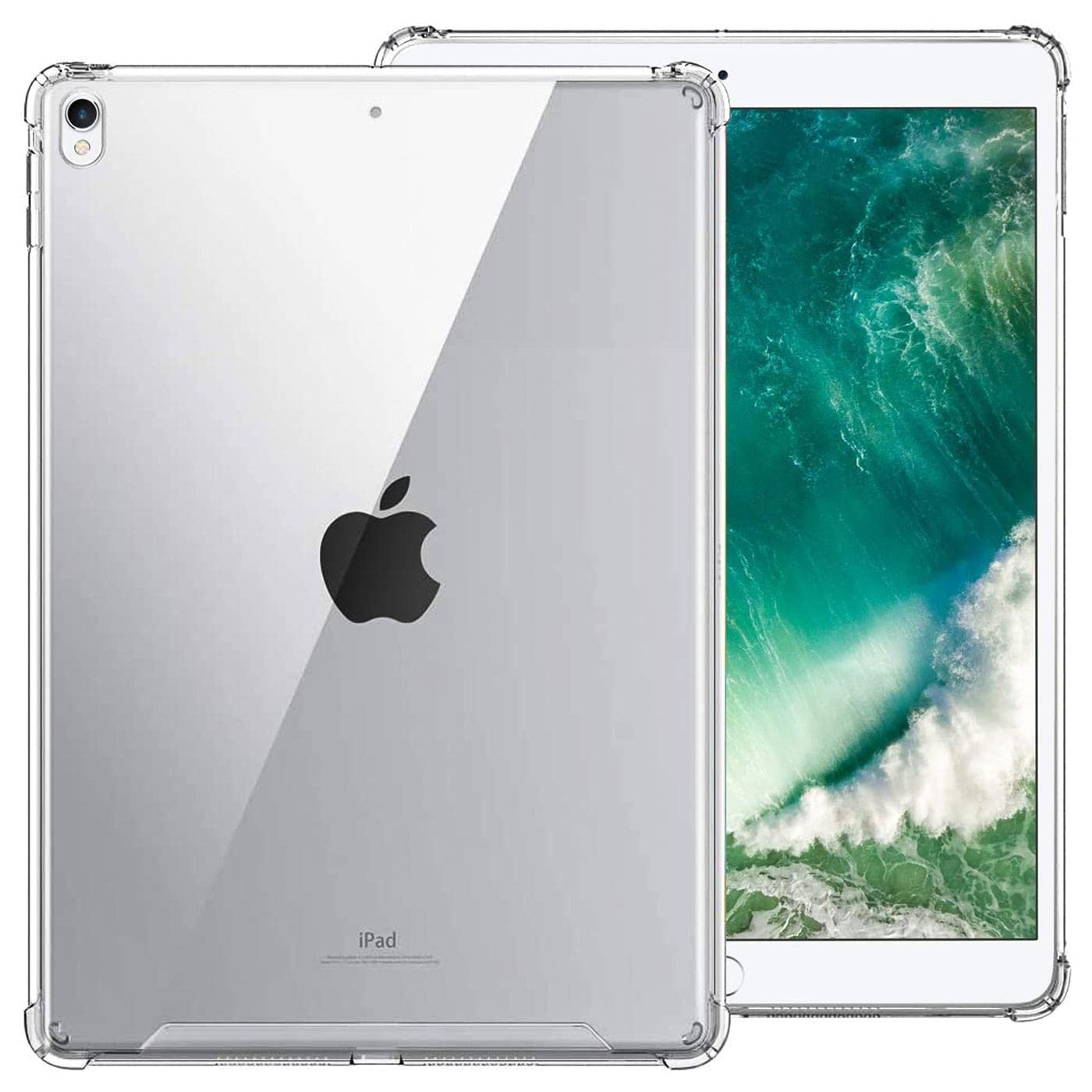 Verco ultraleichte Tablet-Hülle für iPad Pro 10.5 Zoll, Robustes Case verstärkter Kantenschutz Schutzhülle für Apple iPad Pro 10.5 Hülle Transparent