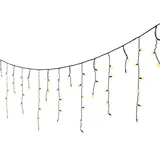 MARELIDA LED Lichtervorhang Eisregen Lichterkette Icicle 490 bernstein LED 20m Außen