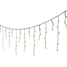 MARELIDA LED Lichtervorhang Eisregen Lichterkette Icicle 490 bernstein LED 20m Außen