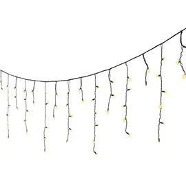 MARELIDA LED Lichtervorhang Eisregen Lichterkette Icicle 490 bernstein LED 20m Außen