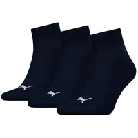 Puma Unisex Socken - Quarter-Socken, Sneaker-Socken, Damen, Herren, Vorteilspack Blau 43-46