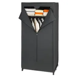 WENKO Stoffschrank Deep Black, 43821020100 schwarz 75,0 x 50,0 x 160,0 cm