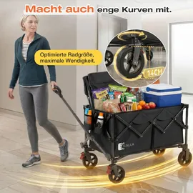 sunula Bollerwagen faltbar schwarz