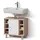 livinity Waschbeckenunterschrank Fucino 60 x 54 cm Braun