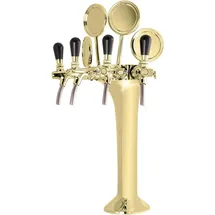 ich-zapfe Schanksäule Gold 4-leitig, elegant, "Topp-Qualität!"