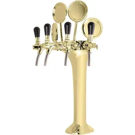 ich-zapfe Schanksäule Gold 4-leitig, elegant, "Topp-Qualität!"