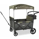 FableKids Bollerwagen Leo X4 Lite, faltbar, 80kg Traglast, 113 x 78 x 130cm (L/B/H), grün