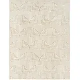 RugVista Art Deco Teppich - Weiß/Hellbeige Teppich 140x200 Moderner Teppich