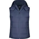 James & Nicholson Damen Kapuzen Steppweste Bodywarmer JN1005 navy L