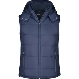 James & Nicholson Damen Kapuzen Steppweste Bodywarmer JN1005 navy L