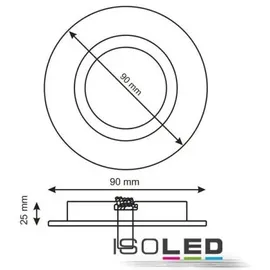 Fiai IsoLED BRUSH Einbaurahmen rund