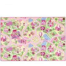 Snapstyle Kinder Spiel Straßenteppich Rosa, 200x300cm