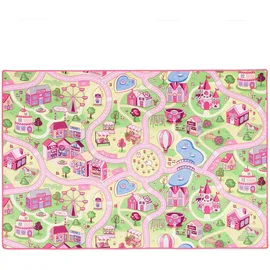Snapstyle Kinder Spiel Straßenteppich Rosa, 200x300cm