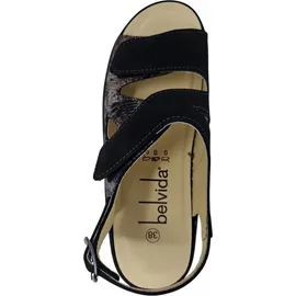Belvida Sandale Damen Schwarz 37