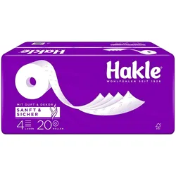 Hakle Toilettenpapier Sanft & Sicher (4-lagig, 20 Rollen)