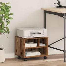 vidaXL Druckerständer Altholz 41 x 32 x 34,5 cm Holzwerkstoff - Braun
