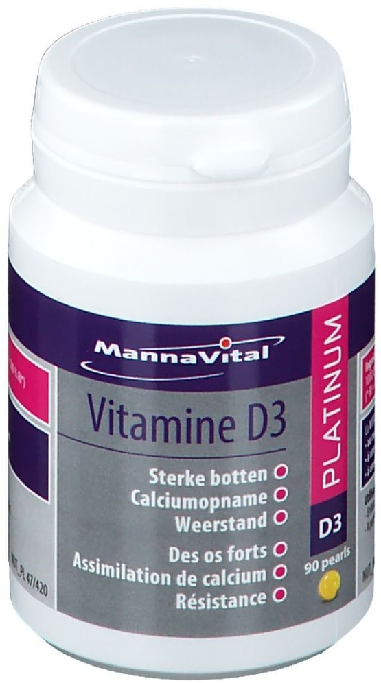 MannaVital Vitamin D3 Platin-Perlen