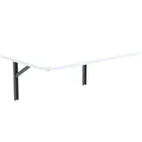 AKKE Klapptisch, Wandklapptisch mit abgerundete Ecken für Küche Kinderzimmer klappbar weiß 40 cm x 60 cm