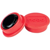 Nobo Magnete, 24 mm, 10 Stück, farbig sortiert Rot