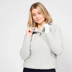 Damen Golf Pullover Kurzreissverschluss - MW500 grau XL