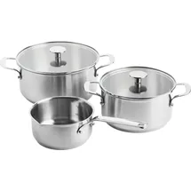KitchenAid Stainless Steel 5-Teiliges Kochtopfset, Spülmaschinenfest Silber