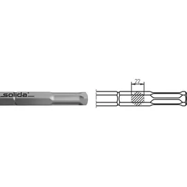 Solida Spitzmeissel 500 mm Hex. 22 mm mit 6 Nuten
