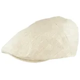 Breiter Schiebermütze Sehr leicht, einfarbig aus 100% Leinen beige 65