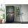 WELLTIME Stauraumschrank FLORENZ 90 x 30 x 185 cm Grau/Schwarz