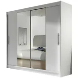 Mirjan24 Schiebetürenschrank London II 180 x 215 x 58 cm Weiß