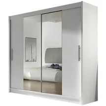 Mirjan24 Schiebetürenschrank London II 180 x 215 x 58 cm Weiß