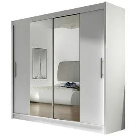 Mirjan24 Schiebetürenschrank London II 180 x 215 x 58 cm Weiß