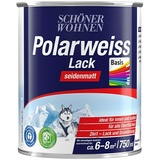 SCHÖNER WOHNEN-Farbe Mix Weißlack Polarweiß zum Mischen lassen  (Basismischfarbe 4, Seidenmatt, 750 ml)