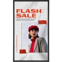 Update displays Klapprahmen HardLine Fenster schwarz 87,6 x 122,4