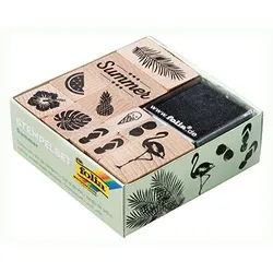 Folia 31101, Stempel-Set für Kinder, Holz