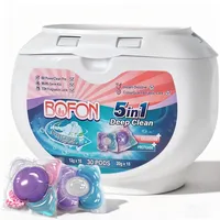 BOFON Waschmittel Pods 5-in-1 Formel Waschmittelblätter Waschkraft mit hautschonenender Forme Geeignet für empfindliche Haut und Babys 30 Wäschen (30 stück (1er Pack))