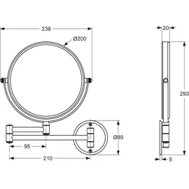 Ideal Standard IOM A9111AA Wandspiegel chrom