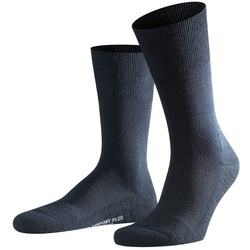 FALKE Herren Socken - Airport Plus, Kurzstrumpf, Freizeit- und Business-Socken, Unifarben Dunkelblau 45-46