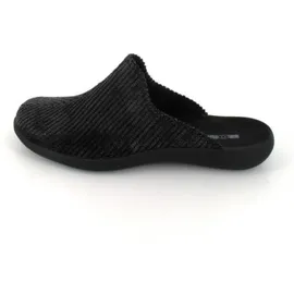 ROHDE »SOLTAU-H« Hausschuh, Schlappen, Clog mit seitlichem Label, grau