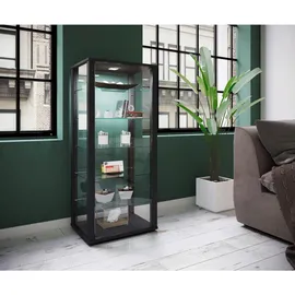 MID.YOU Vitrine schwarz ¦ Maße (cm): B: 50 H: 114,5 T: 38.0