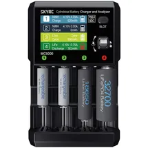SkyRc MC5000 Rundzellen-Ladegerät LiIon, Li-ion HV, LiFe, NiMH, NiCd, eneloop, NiZn, RAM, LTO, Na-ion Micro (AAA), Mignon (AA), 18650, 21700, 32650