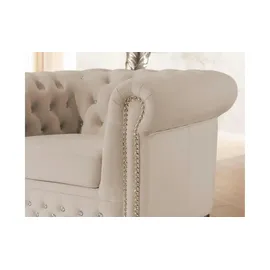 S-Style Chesterfield Sessel Cleo Blink Samt 104 x 72 x 0 cm Beige