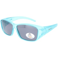 Polarisierende Montana Sonnenbrille/Überbrille FO4F Blau Matt - graue Tönung