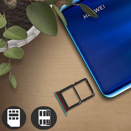 Clappio Nano-Sim-Kartenhalter, Nano Memory Halter Ersatzteil für Huawei P30 Pro Blau
