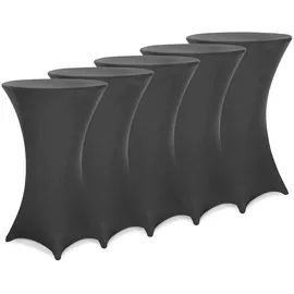 DEUBA Detex® Stehtischhusse Überzug 5er Set Ø60 cm Ø anthrazit