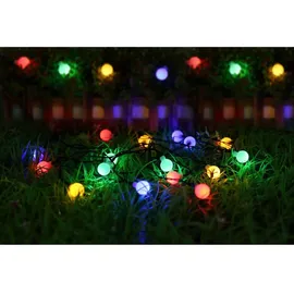 GLOBO Lichterkette Kunststoff 580 cm inkl. LED-Lampe schwarz