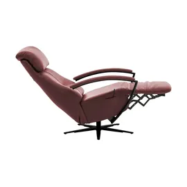 Hukla Relaxsessel Pierre Leder 75 x 117 x 87 cm Rot elektrisch