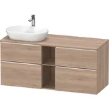 Duravit D-Neo Konsolenwaschtischunterschrank für Becken links mit 4 Auszügen und 2 tiroirs, 2 (140 x 55 x 66.40 cm)