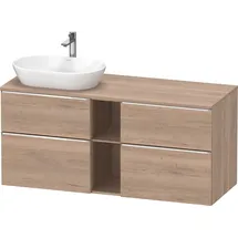 Duravit D-Neo Konsolenwaschtischunterschrank für Becken links mit 4 Auszügen und 2 tiroirs, 2 (140 x 55 x 66.40 cm)