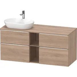 Duravit D-Neo Konsolenwaschtischunterschrank für Becken links mit 4 Auszügen und 2 tiroirs, 2 (140 x 55 x 66.40 cm)
