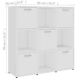 vidaXL Bücherregal 90 x 30 x 90 cm Weiß